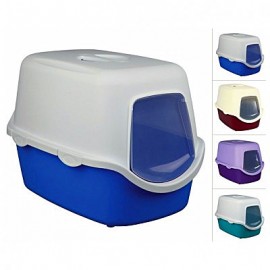 有蓋貓盤(藍白)